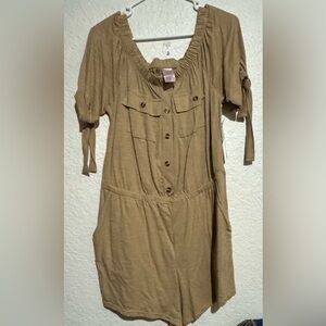 No Boundaries Tan Dress